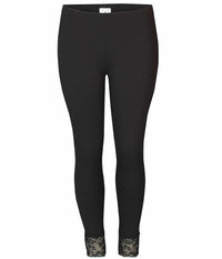 ZE-ZE MALUS LEGGINGS I SORT MED BLONDEKANT