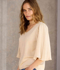 ZE-ZE DAMBIS STRIK BLUSE I LYSSAND