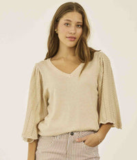 ZE-ZE DAMBIS STRIK BLUSE I LYSSAND