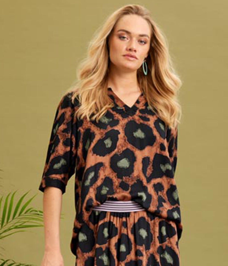 ZE-ZE ELLY BLOUSE IN BROWN