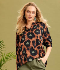 ZE-ZE ELLY BLOUSE IN BROWN