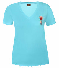 ZE-ZE GINA T-SHIRT IN TURQUOISE