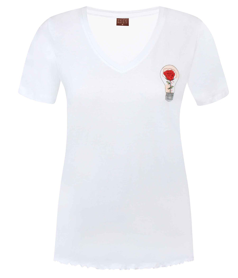 ZE-ZE GINA T-SHIRT IN WHITE