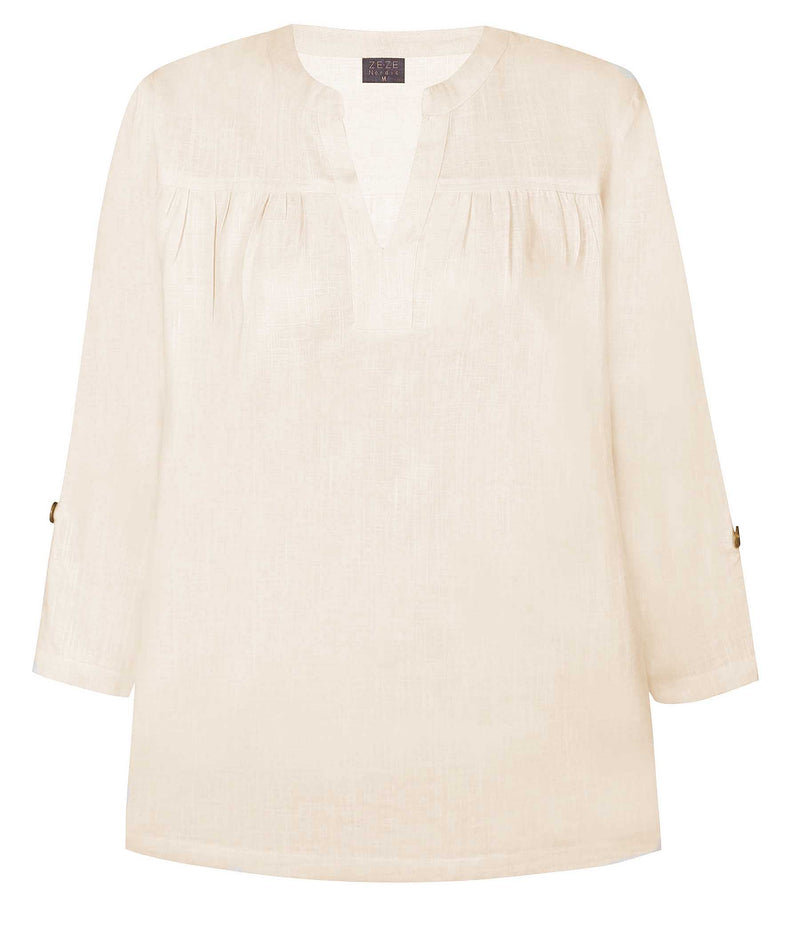 ZE-ZE GISEK BLUSE I CREME