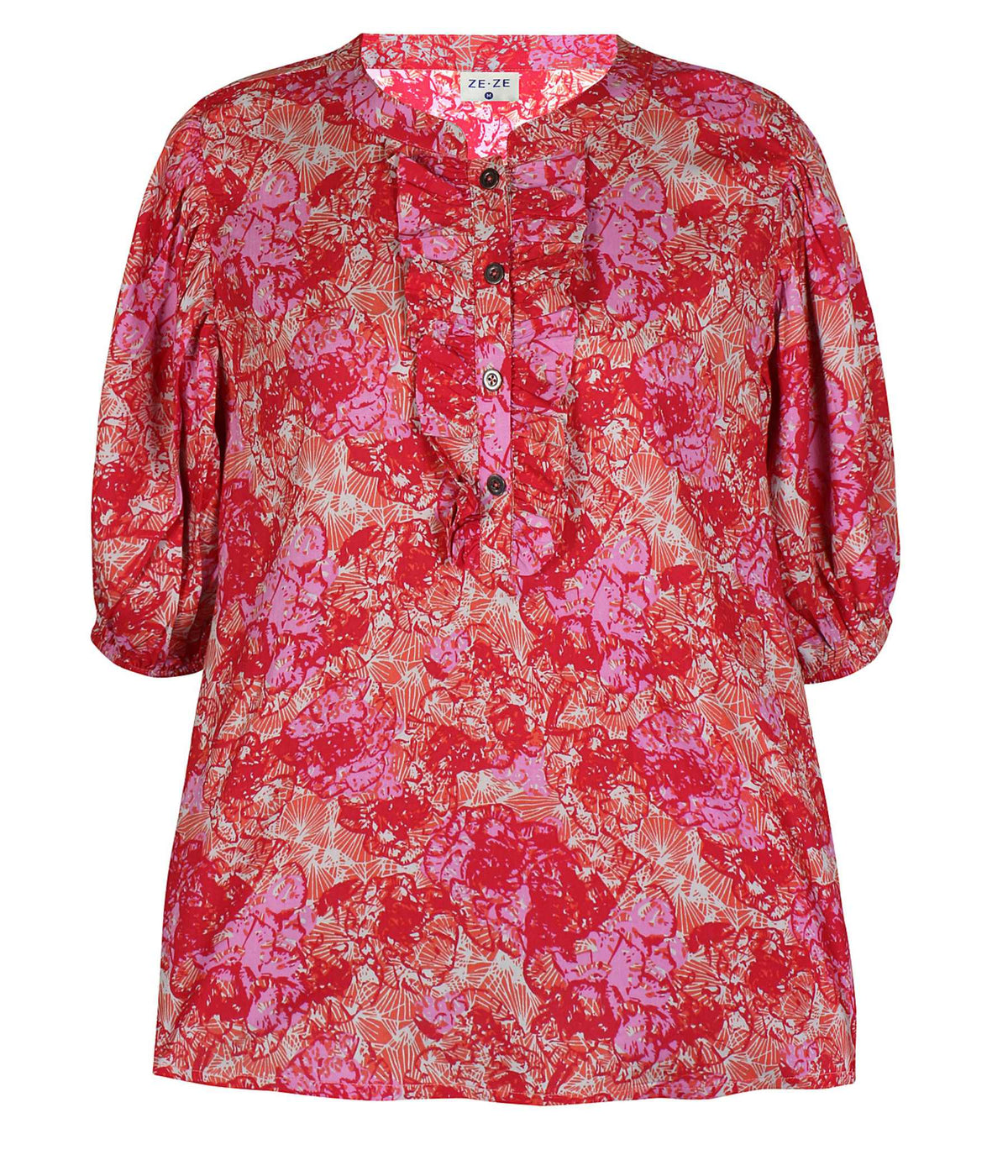 ZE-ZE KATLEN BLUSE I CORAL OG PINK
