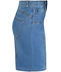 ZE-ZE LANCE JEANSNEDERDEL I DENIMBLÅ MED INDBYGGET SHORTS