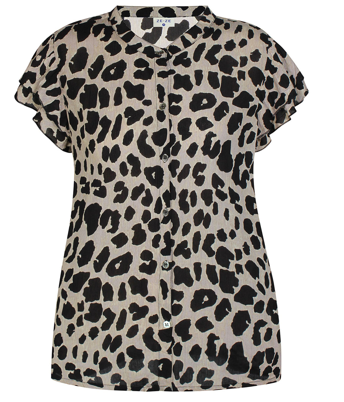 ZE-ZE LARA SKJORTE I LEOPARD PRINT