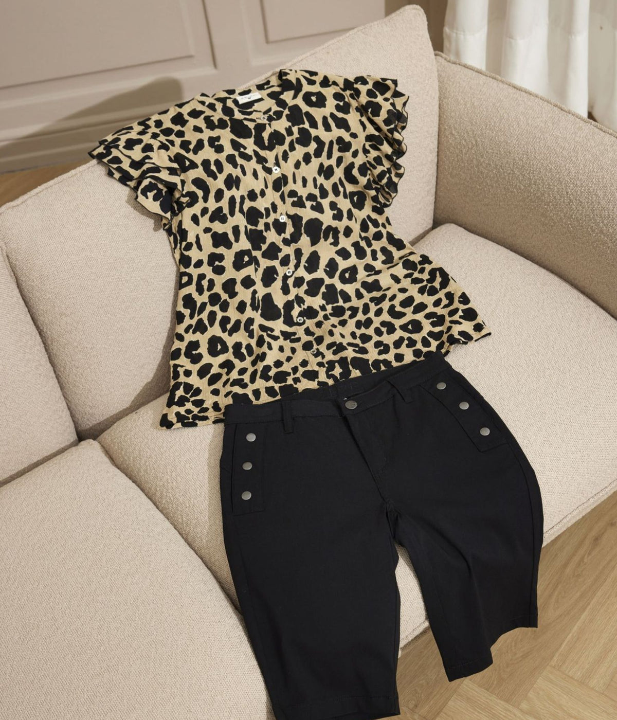 ZE-ZE LARA SKJORTE I LEOPARD PRINT