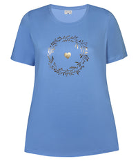 ZE-ZE T-SHIRT I BLÅ