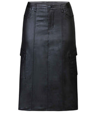 ZE-ZE COATED SKIRT IN BLACK