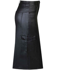 ZE-ZE COATED SKIRT IN BLACK