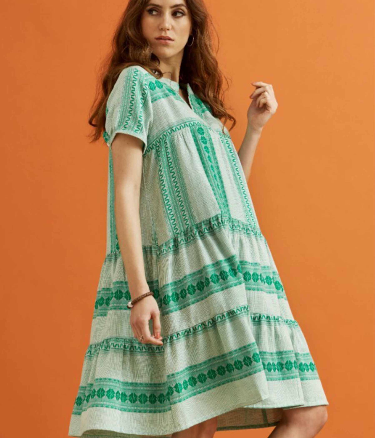 ZE-ZE LETTY DRESS IN GREEN