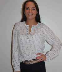 CREAM FELISA BLOUSE BLUE