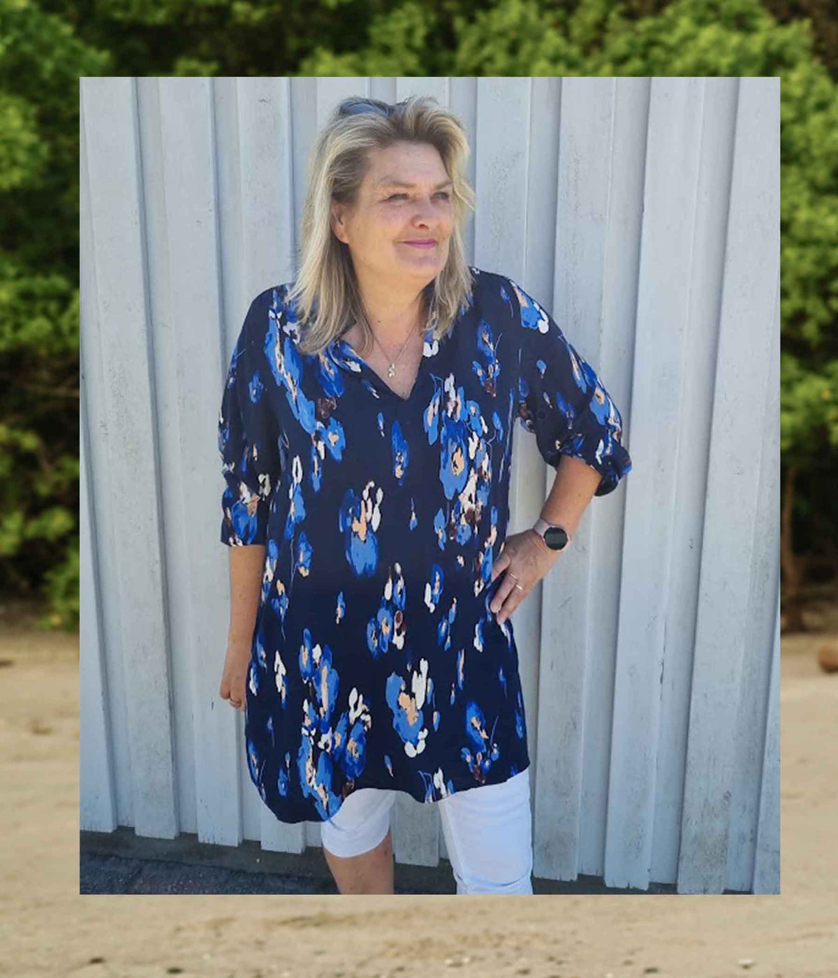 FRANSA MERLE TUNIC IN DARK BLUE