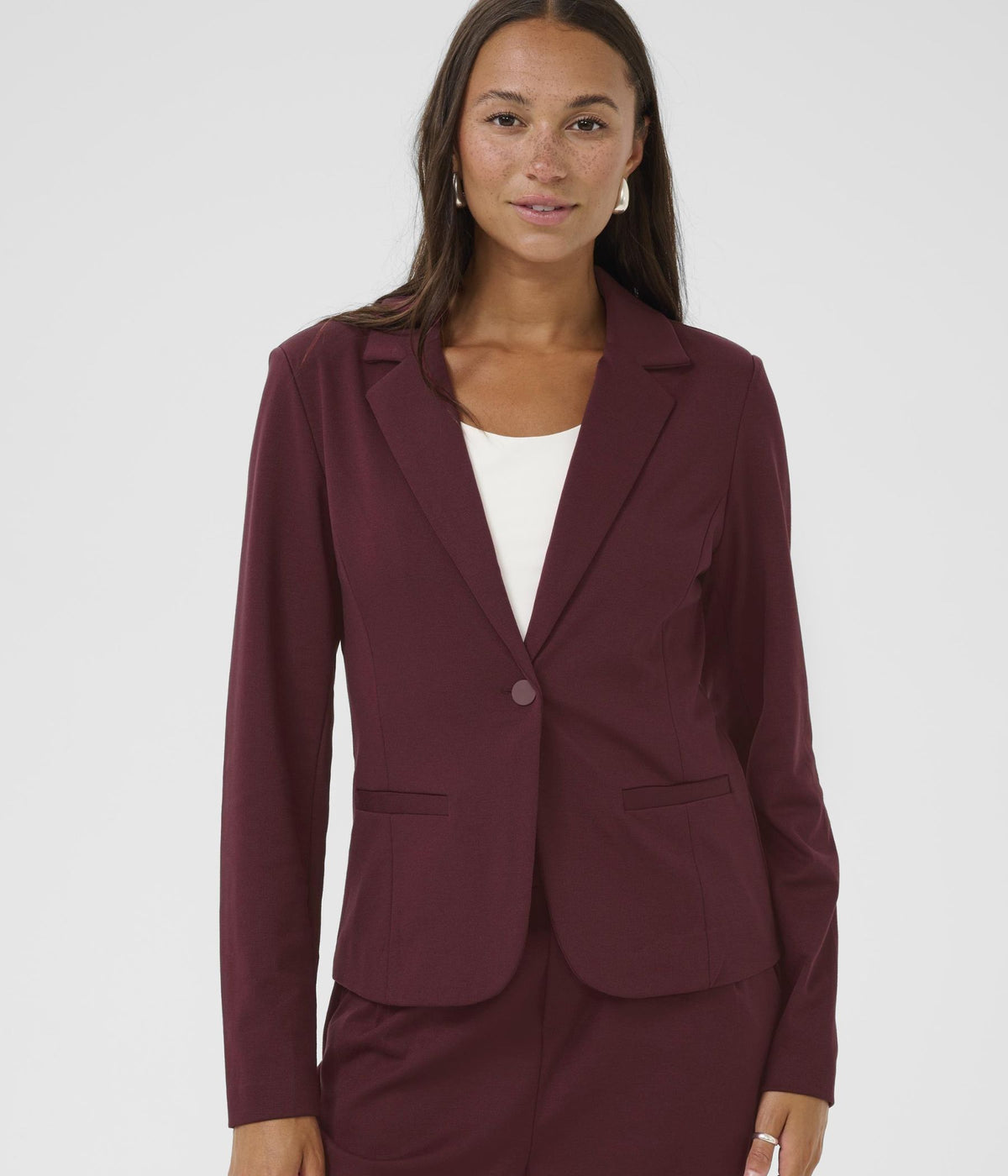 KAFFEJENNY BLAZER I BORDEAUX