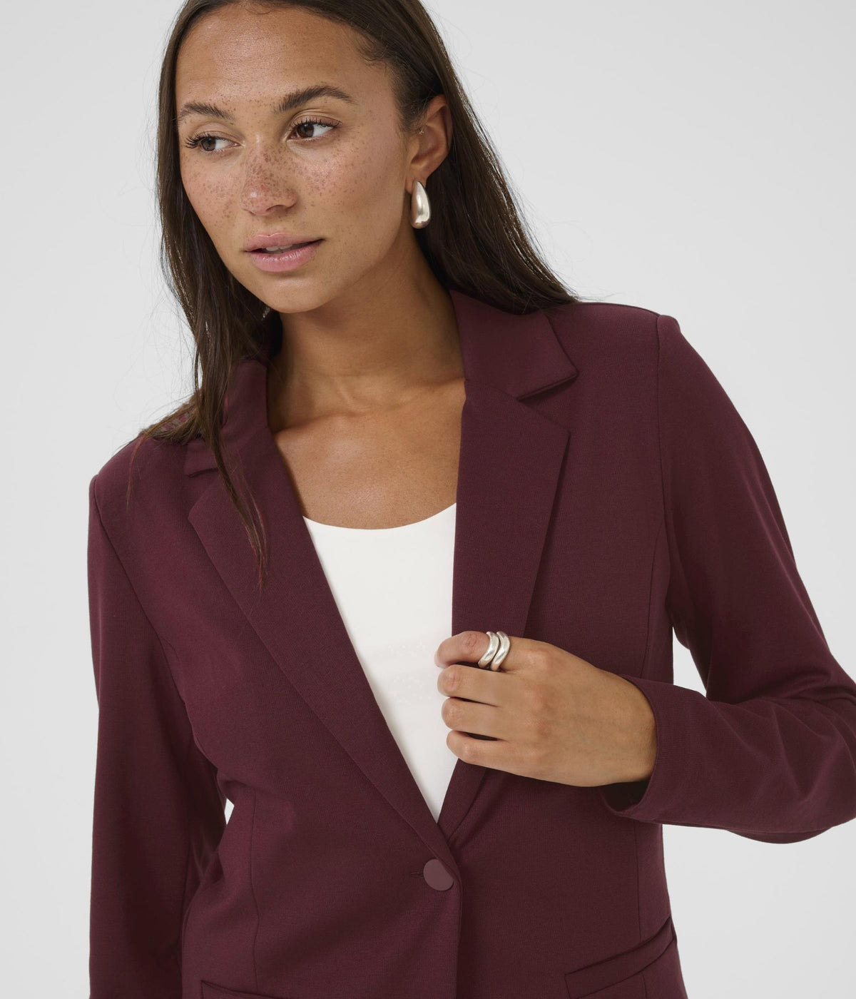 KAFFEJENNY BLAZER I BORDEAUX