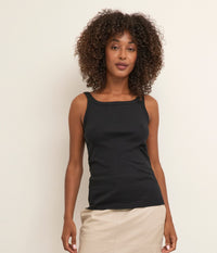 KAFFE CARNA TANK TOP I SORT