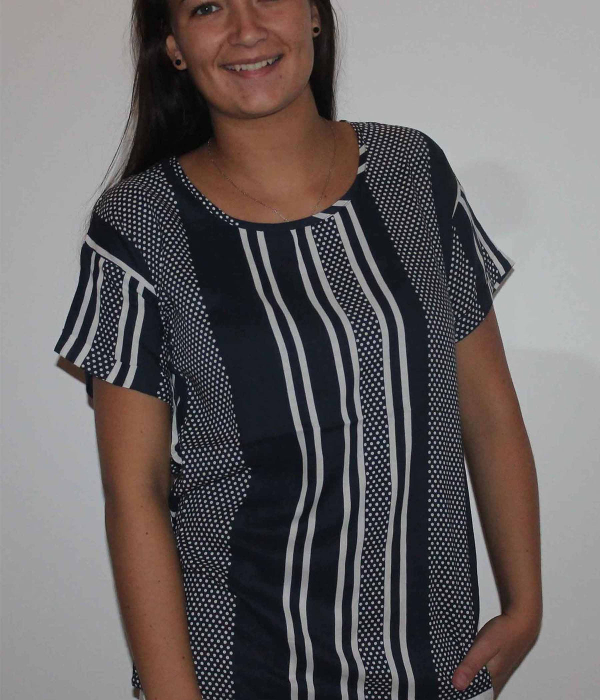 ZE-ZE T-SHIRT WITH STRIPES