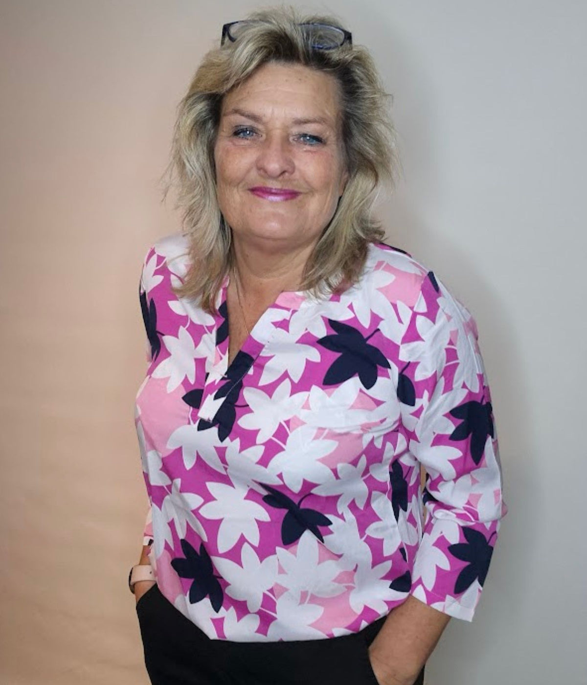 ZE-ZE KROGH SKJORTEBLUSE I PINK