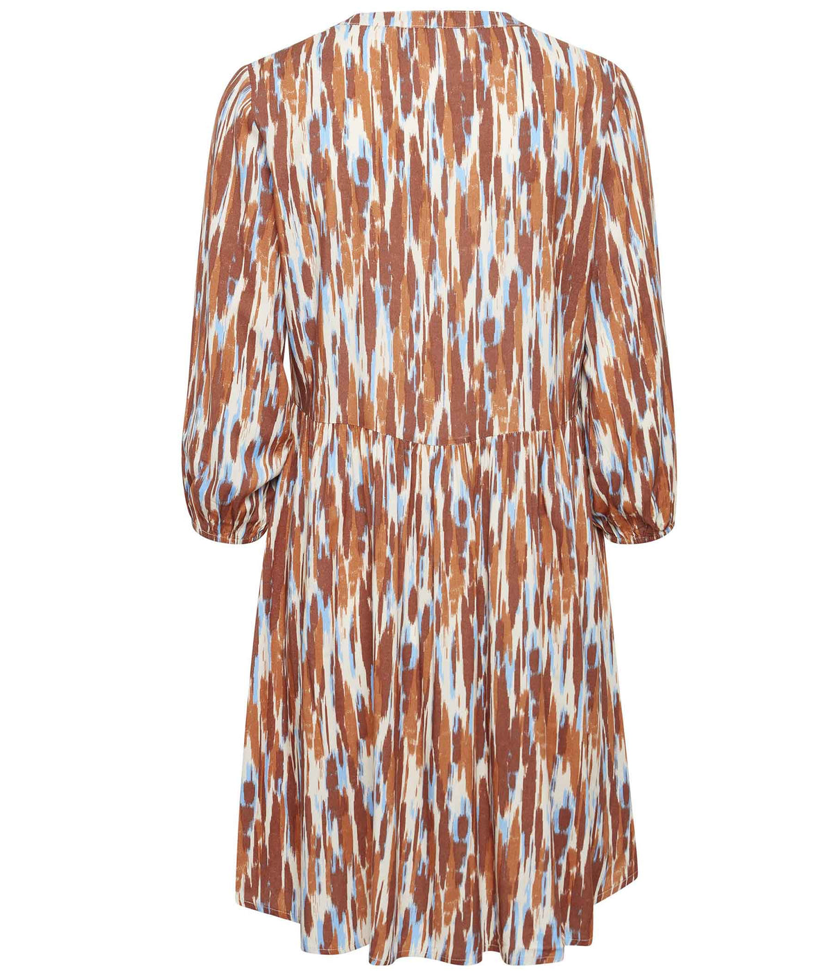 B.YOUNG JOELLA DRESS IN BROWN AND BLUE MIX