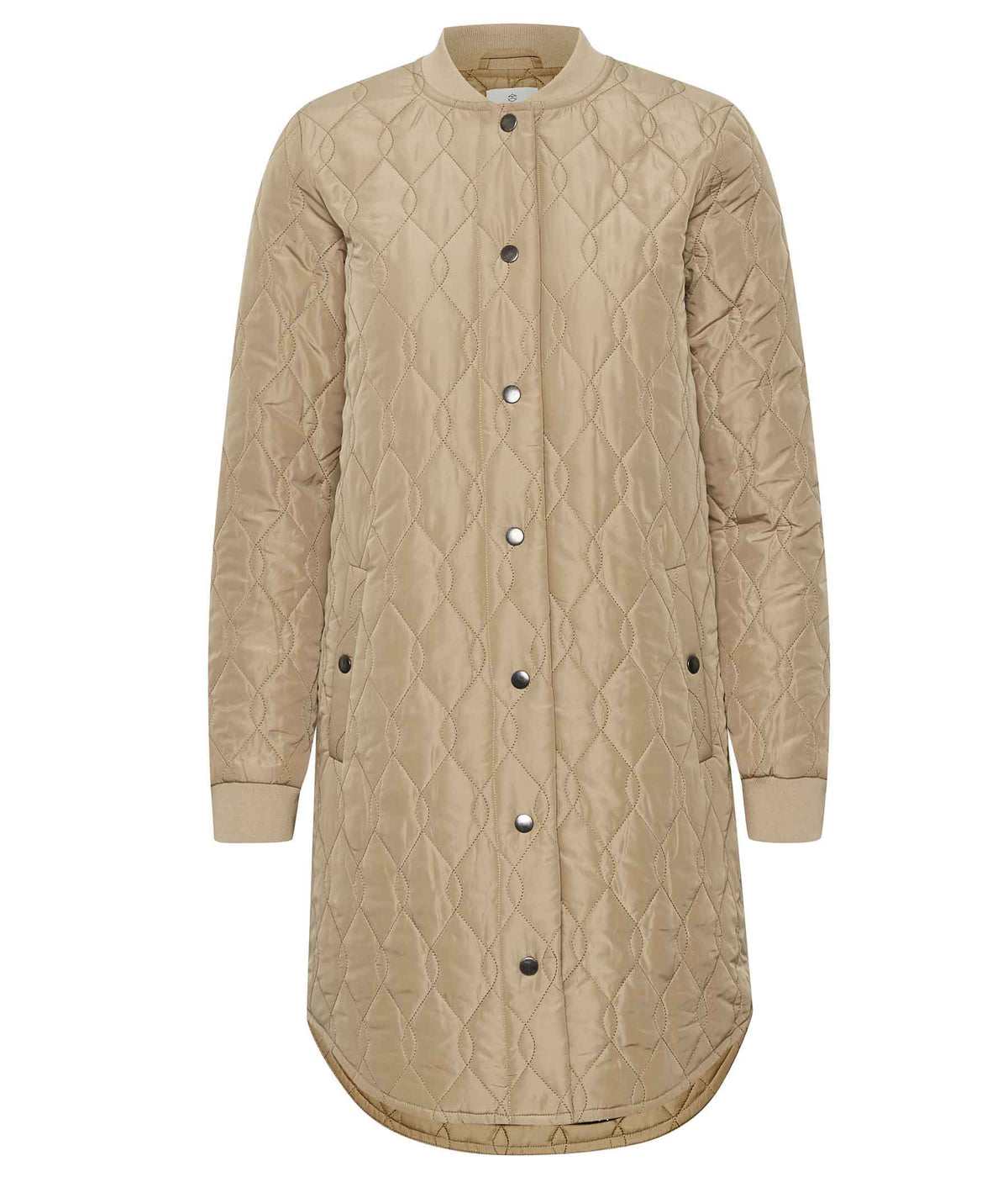 COFFEE SHALLY QUILIED JACKET IN SAND