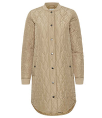 COFFEE SHALLY QUILIED JACKET IN SAND