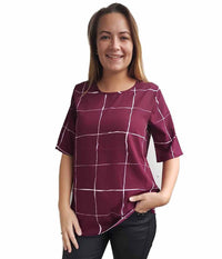 ZE-ZE CHI BLOUSE IN BORDEAUX