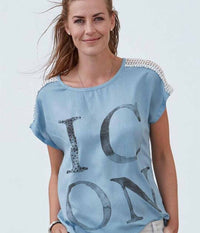ZE-ZE ICON TOP IN SHOWER BLUE