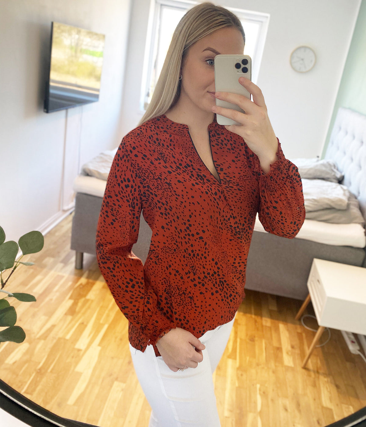 PREPAIR FREJA BLUSE I BRÆNDT ORANGE