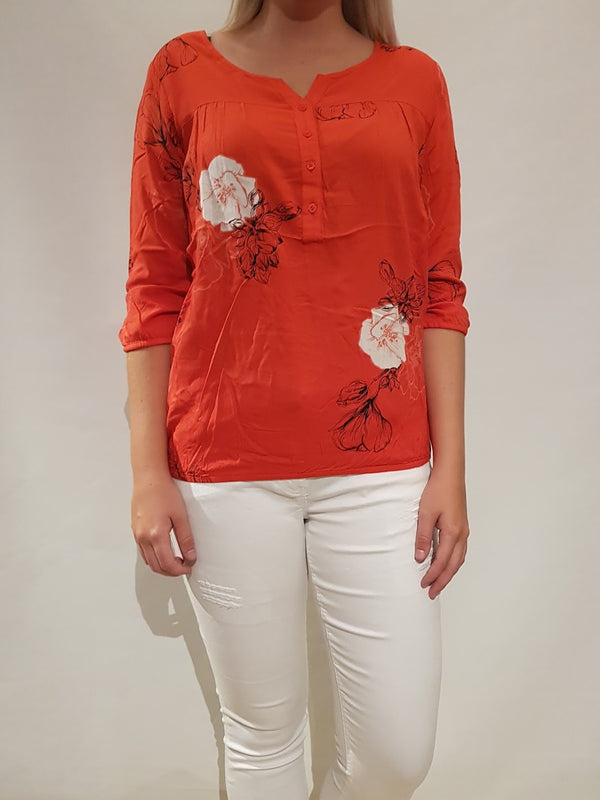 OFELIA WISH BLUSE I SOMMER RØD