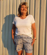 OFELIA ELLEN SHORTS I COMBI BLÅ