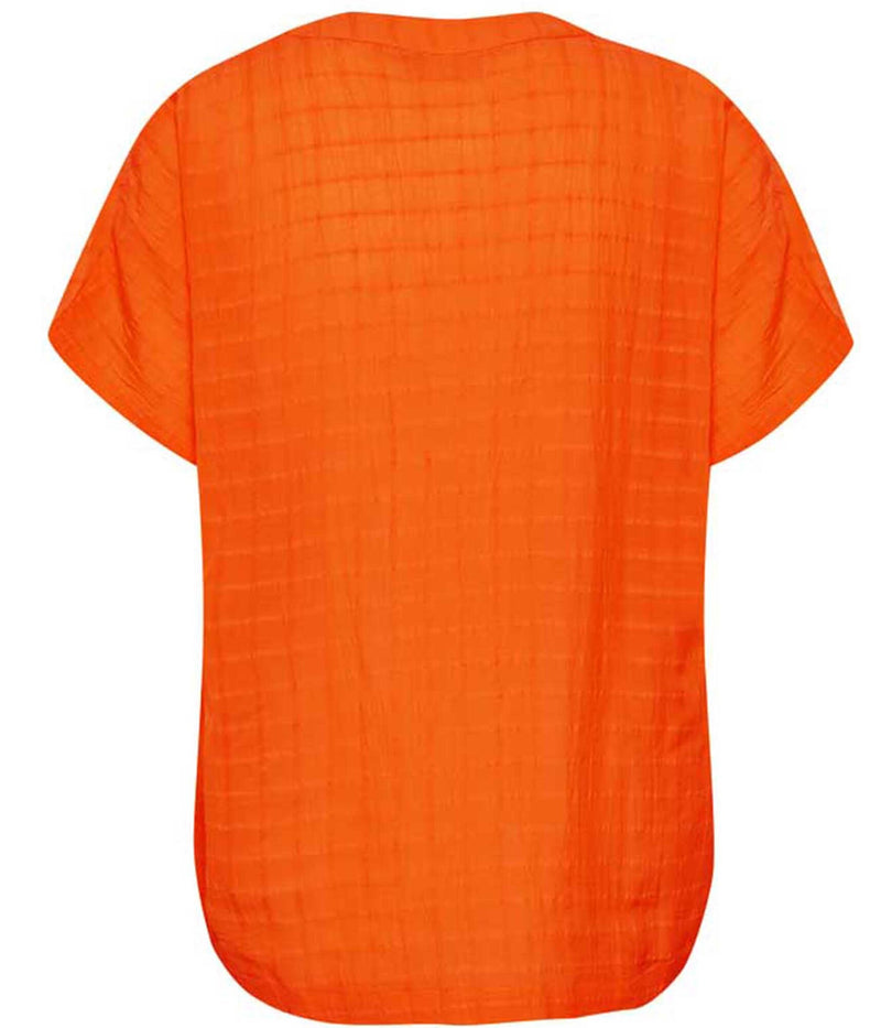 KAFFE WING SLEEVE BLUSE I CANDY ORANGE