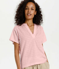 KAFFE WING SLEEVE BLUSE I CANDY PINK