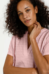 KAFFE WING SLEEVE BLUSE I CANDY PINK