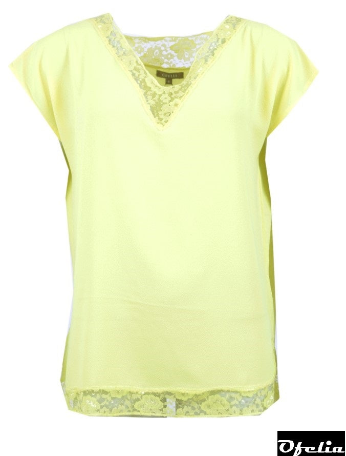 OFELIA BLUSE I LEMON GUL