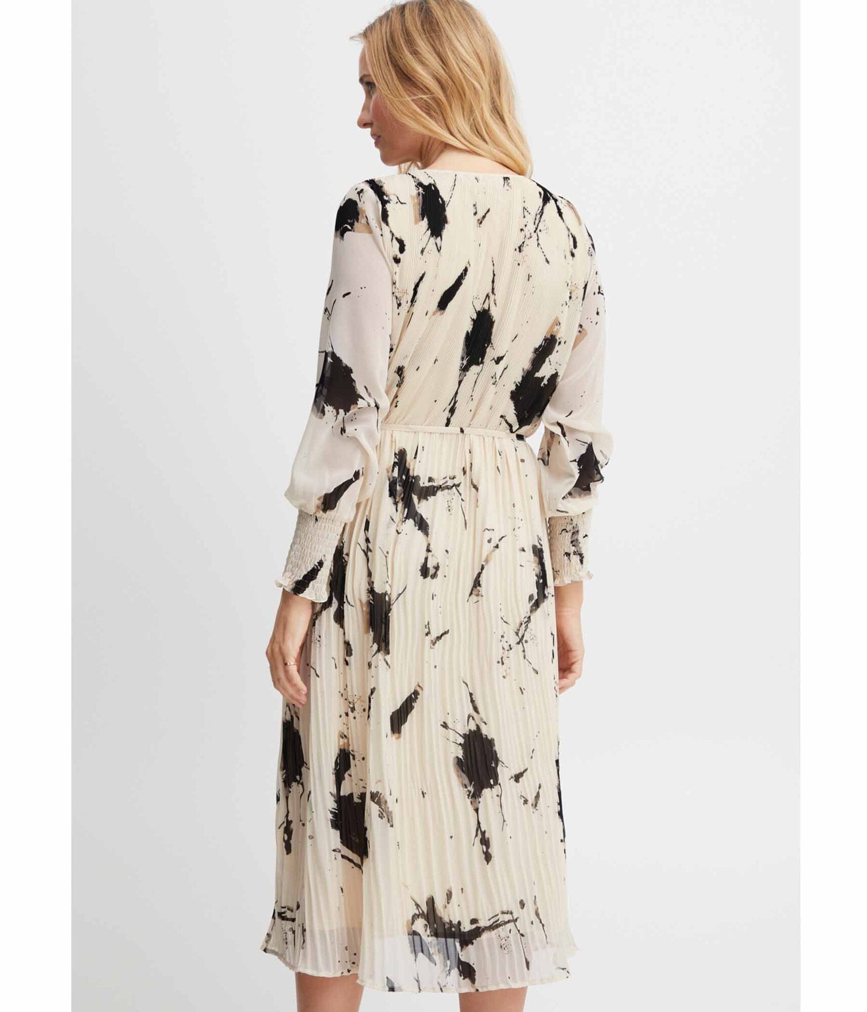 Fransa Lissa kjole i birch og sort – Heidisbutik