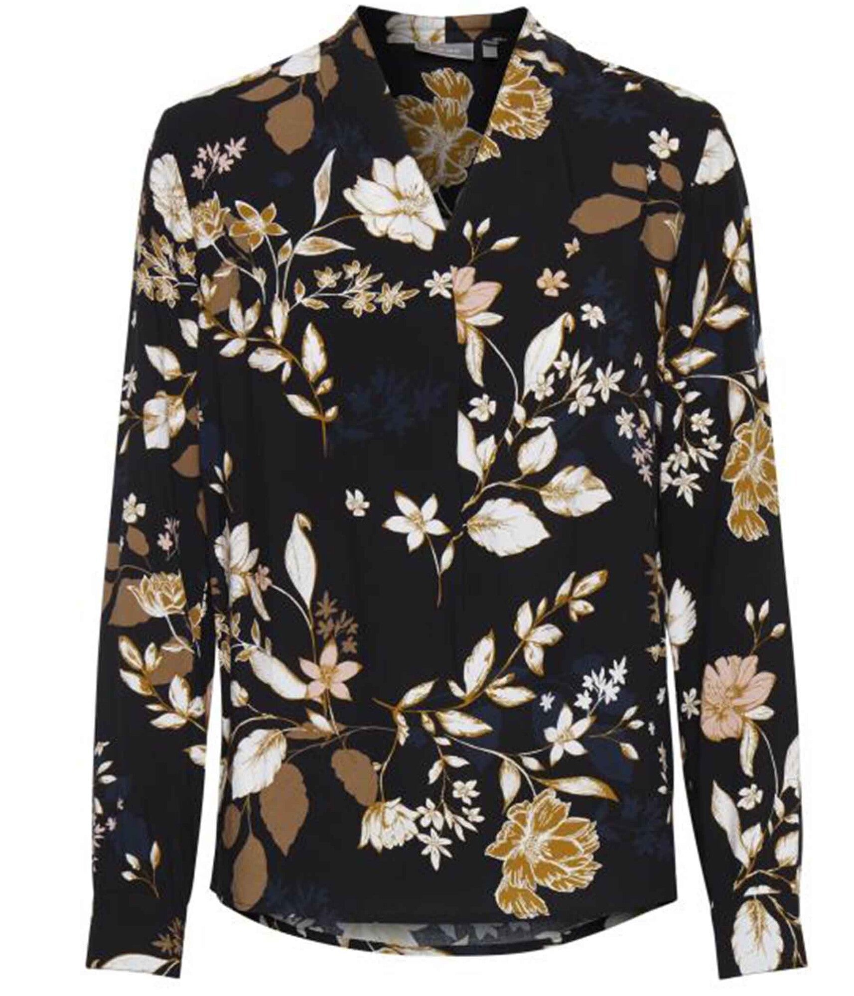 Fransa bluse med blomster Heidisbutik print i sort –