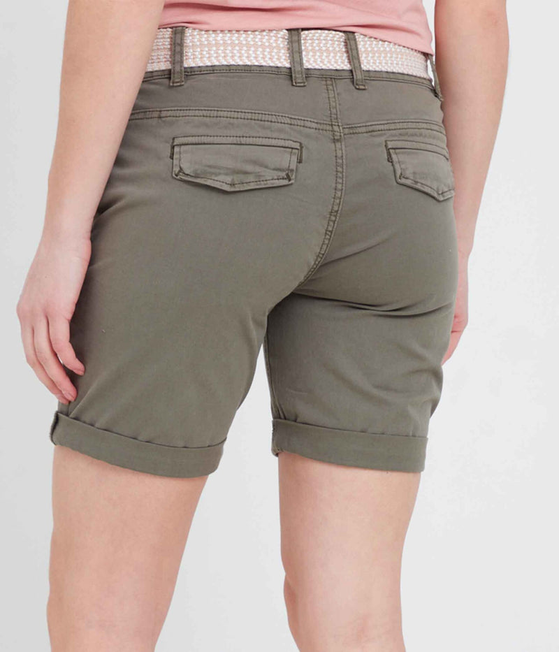 FRANSA ATBELT SHORTS I KHAKI MED BÆLTE