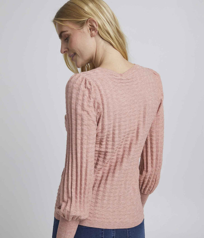 FRANSA PULLOVER  I MISTY ROSE MELANGE