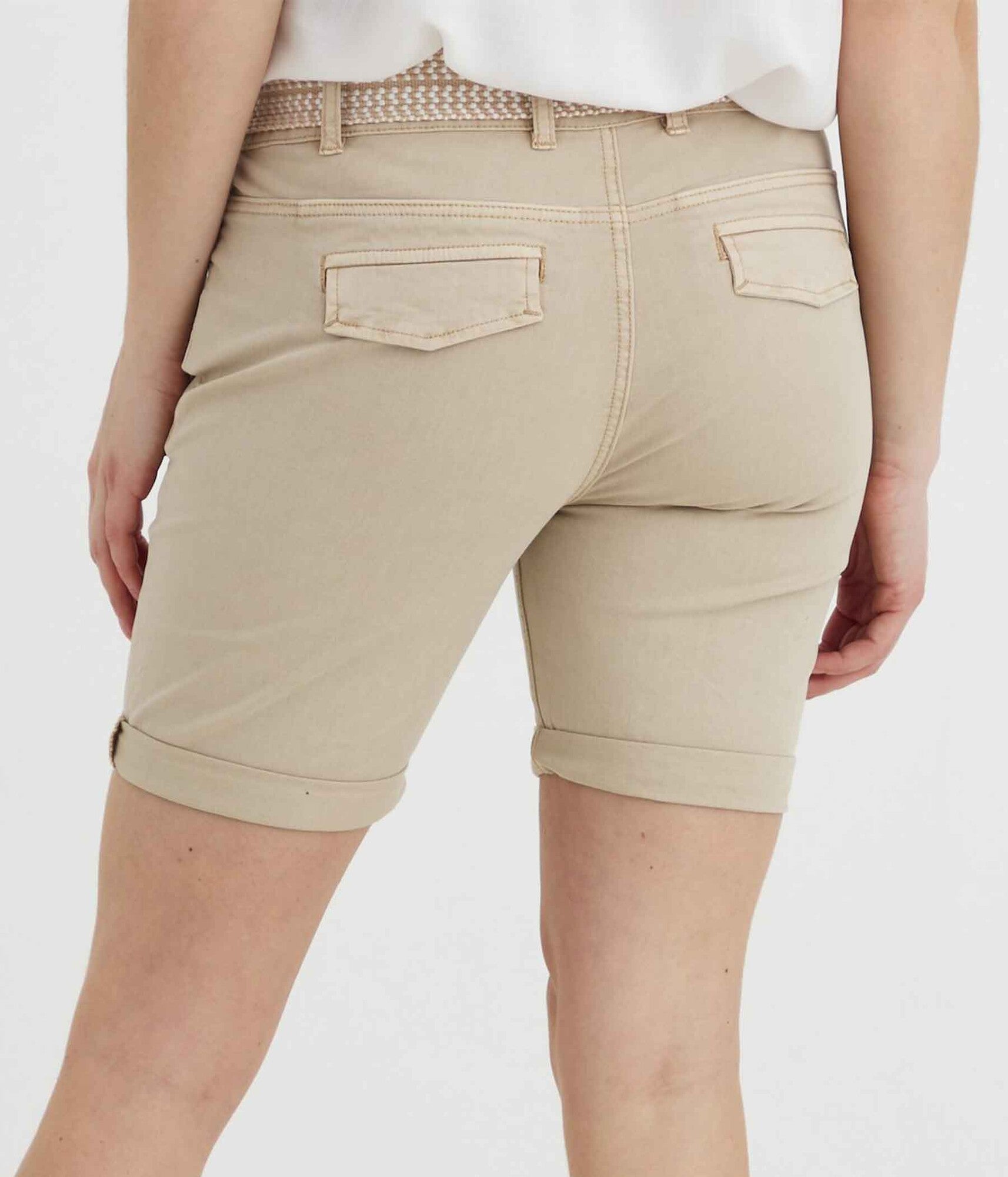 Faktisk Ønske Rektangel Fransa Atbelt shorts i sand med bælte – Heidisbutik