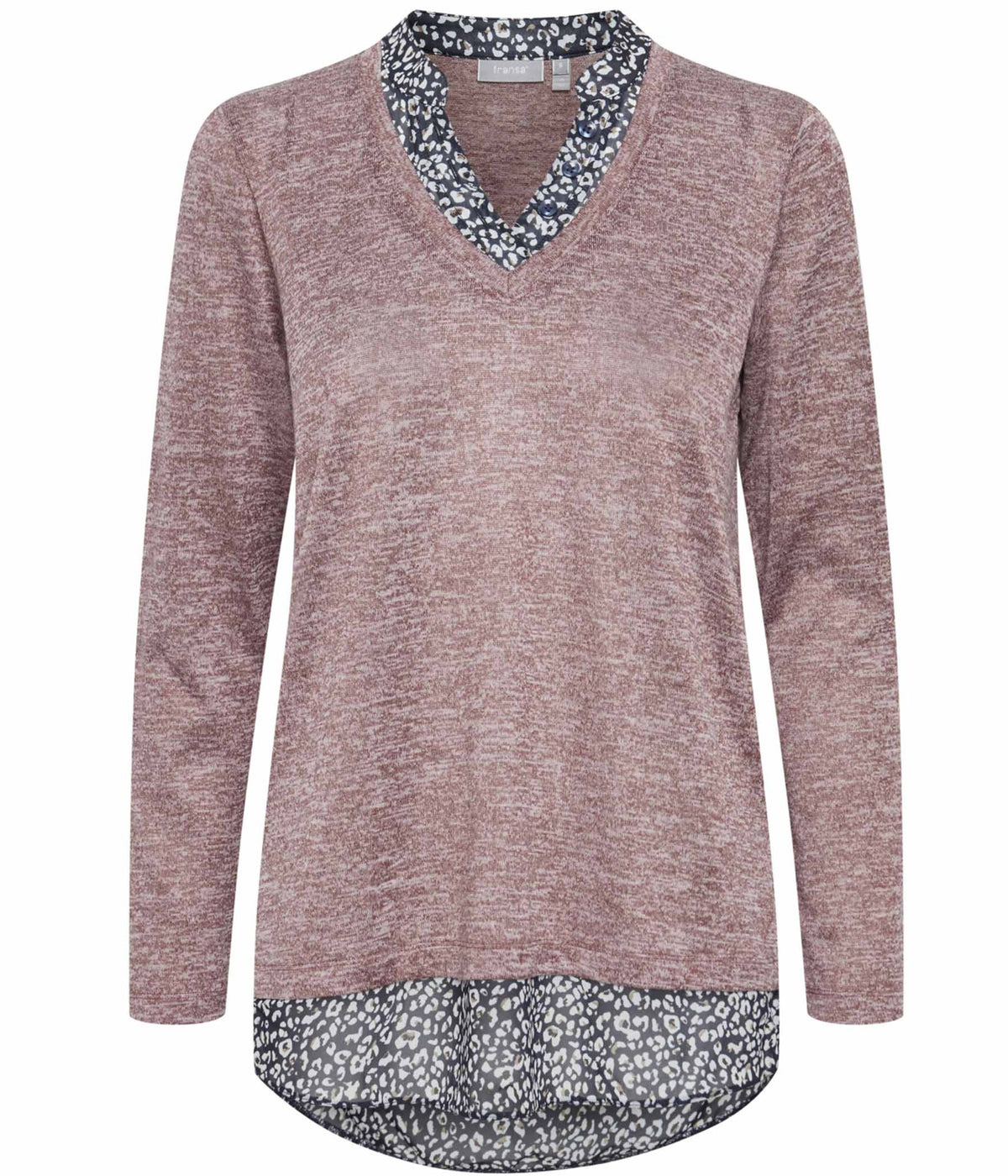 FRANSA REXAN  PULLOVER I MELANGE INFINITY MIX.