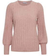 FRANSA PULLOVER  I MISTY ROSE MELANGE