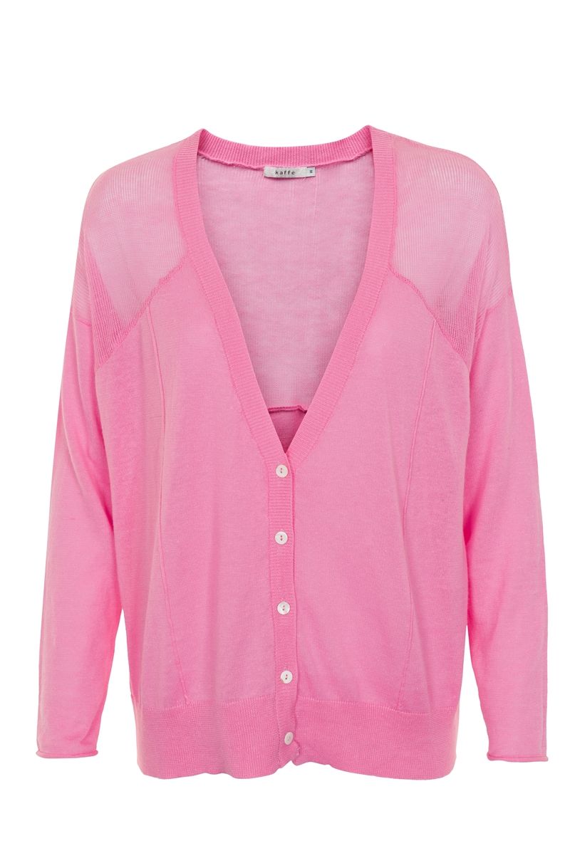 KAFFE CARDIGAN I PINK