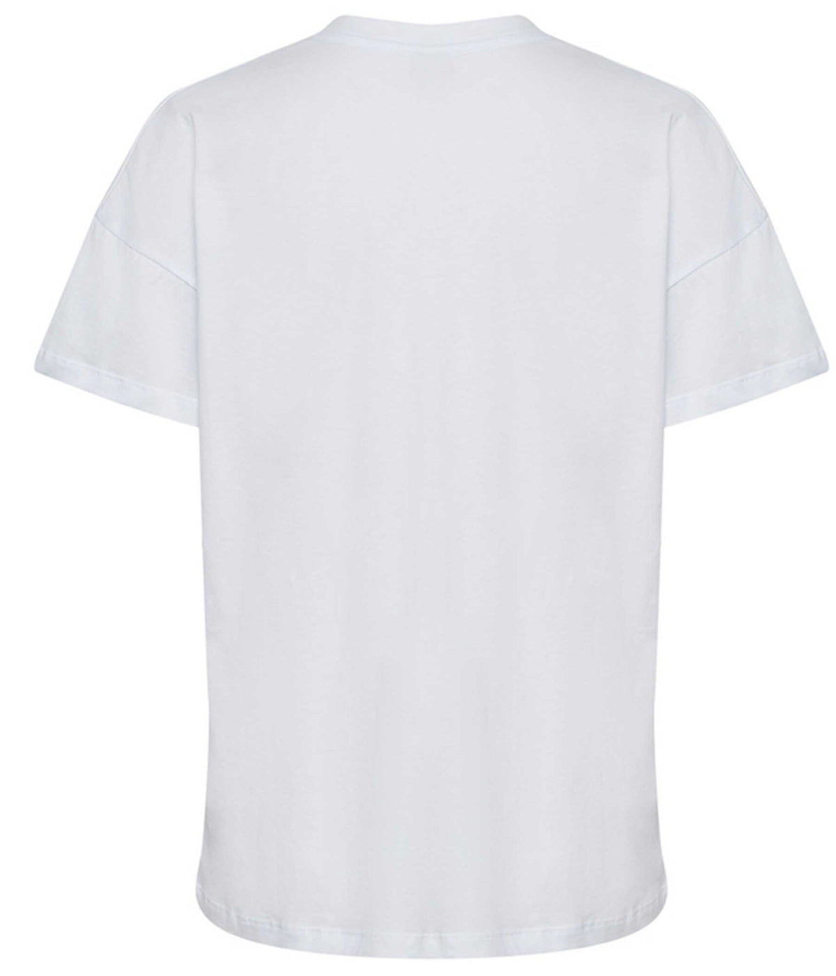 KAFFE KALEO T-SHIRT I HVID MED PRINT