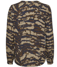 KAFFE  KANIKTIA BLUSE I ARMY BRUN