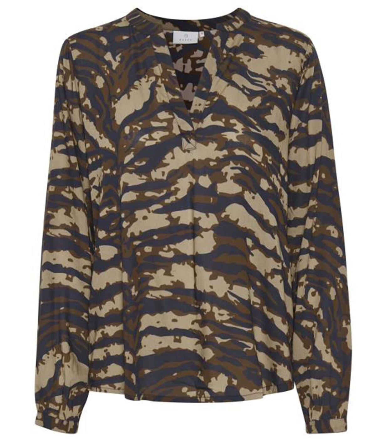 KAFFE  KANIKTIA BLUSE I ARMY BRUN