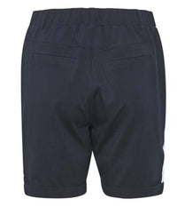 KAFFE SOFIE BERMUDA SHORTS I MARINEBLÅ MED LYSEBLÅ STRIBE