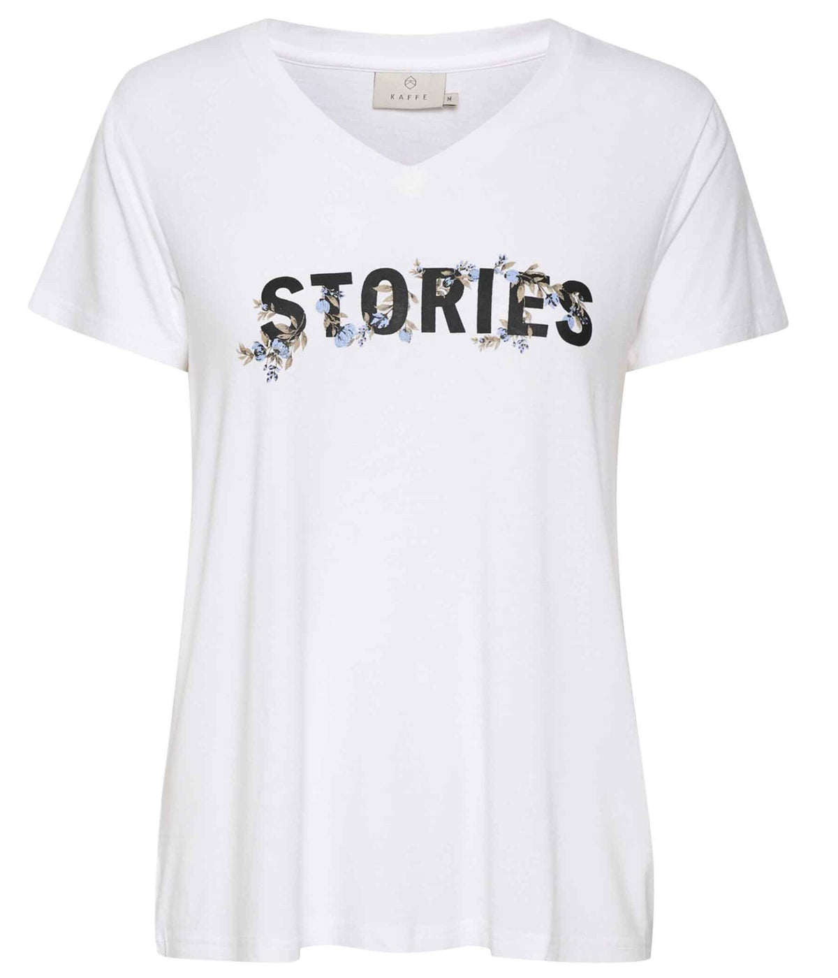 KAFFE STORIES T-SHIRT I HVID