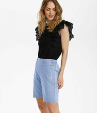 KAFFE VILJA BERMUDA SHORTS I BLUE