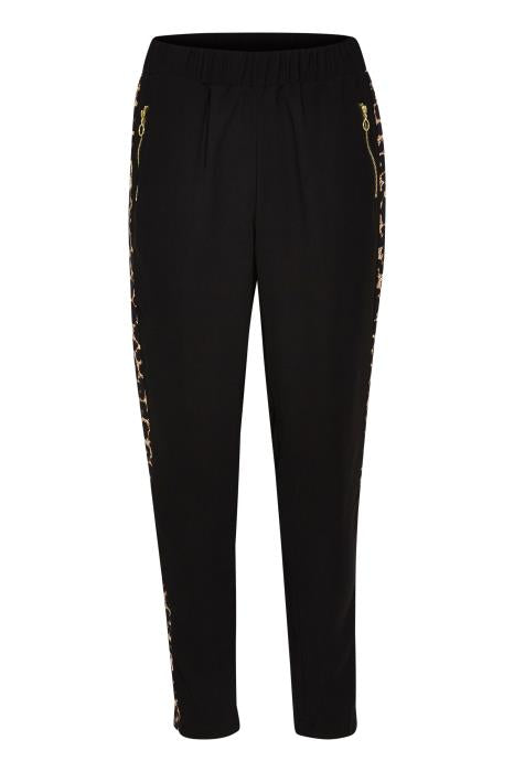 KAFFE LESTER PANTS MED LEOPARD STRIBE